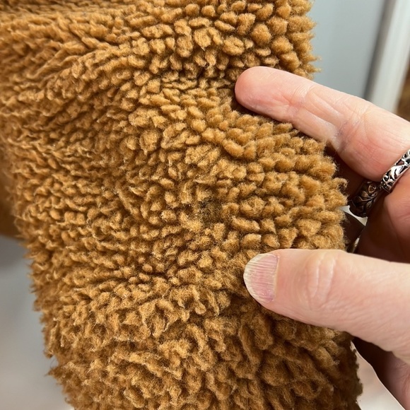 SHINESTAR Flap Pocket Teddy Coat Size Large *Flaws - Picture 4 of 11